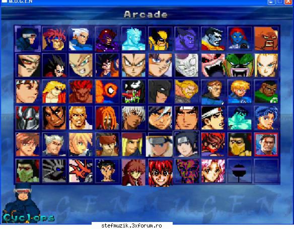 this fighting game including chars from: x-men; street fighters; king of fighters;